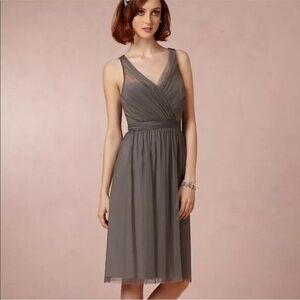 Elegant Gray Sleeveless Dress